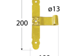 Lankstas DOMAX, ZRP 200/13 200x100x3,0 mm, 8265