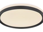 Lubinis LED šviestuvas GLOBO Sonny, 18W, 230V, 1860 lm, 2700-6500K, su pultu, dimeriuojamas, atmintis, aktyvi šviesa, juodas, 390 x 80 mm, 41587-18.