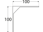 Lentynos laikiklis VELANO, WSM 100 ZN 100x100 mm, sidabro spalvos, DMX 5148