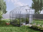 Šiltnamis KLASIKA Standart, 5 m2, su pamatu ir 4 mm polikarbonatine danga, 2,5 x 2 m, 1 stoglangis, lašo formos