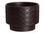 Kambarinis keraminis vazonas 4Living Tripoli, tamsiai rudos sp., 20 x 20 x 15,5 cm.