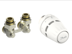 Radiatorių termostatų komplektas DANFOSS, H, kampinis, Regus, M30x1.5 + RLV-KB, 1/2" A, 013G5276/015G5307