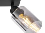 Kryptinis šviestuvas GLOBO Hadera, E27, 2 x 40W, 230V, dūmų sp. stiklas, 270x90x215 mm