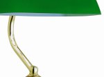 Stalinis šviestuvas GLOBO Antique, E27, 1 x 60W, 230V, su jungikliu, stovas žalvario spalvos, gaubtas žalios spalvos, 250 x 190 x 360 mm, 2491