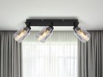 Kryptinis šviestuvas GLOBO Hadera, E27, 3 x 40W, 230V, dūmų sp. stiklas, 470x90x215 mm
