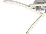 Lubinis vonios šviestuvas GLOBO Jules, LED, 18W, 230V, 3000-4000-6000K, CCT, 1100lm, chromo spalvos, akrilo krištolo skaidrumas, atminties funkcija, IP44, 600 x 125 mm