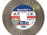Deimantinis pjovimo-šlifavimo diskas SPECIALIST+, 25 mm deimantinis segmentas, 125 mm