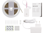 Išmanioji šviesos diodų juosta DELTACO Smart Home Sh-Ls3M, LED 3 m, RGB keičia spalvas, 2700K-6500K, 24 W/m, 300 lm/m, WiFi, valdoma su programėle, 2.4GHZ