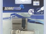 Spynos cilindras SERRUPRIX Tiger 6, 5 raktai, žalvarinis, nikeliuotas, 30x10 mm, 216616