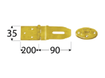 Lankstas su kilpa spynai DOMAX, ZZP 200 90x200x35x2,5 mm, 8724