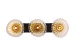 Pakabinamas šviestuvas SEARCHLIGHT Sunbeam, G9, 3 x 7W, 230V, skaidrus ir gintarinis raukšlėtas stiklas, 520 x 135 x 127 mm, 24122-3BK