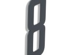 Namo numeris 8, 150 mm, antracito sp, nerūdijantis plienas