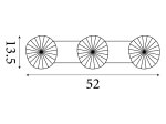 Pakabinamas šviestuvas SEARCHLIGHT Sunbeam, G9, 3 x 7W, 230V, skaidrus ir gintarinis raukšlėtas stiklas, 520 x 135 x 127 mm, 24122-3BK
