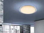 Lubinis LED šviestuvas GLOBO Optima, 30W, 230V, 2200 lm, 3000/4000/6500K, su pultu, dimeriuojamas, baltas metalas, chromas, 460 x 85 mm, 41310-30