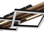 Pakabinamas LED šviestuvas GLOBO Obrien, 25W, 3000K, 230V, 1300lm, MDF tamsus medis, atminties funkcija, 475 x 310 x 95 mm