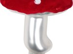 Eglutės žaisliukas Grybas, įv. dydžių, raudonos, baltos ir sidabro sp.
