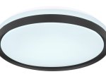 Lubinis LED šviestuvas GLOBO Sonny, 18W, 230V, 1860 lm, 2700-6500K, su pultu, dimeriuojamas, atmintis, aktyvi šviesa, juodas, 390 x 80 mm, 41587-18.