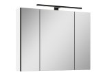 Vonios spintelė ELITA Mirror Cabinet 80, 18,8 x 80 x 64,7 cm, viršutinė, pakabinama, veidrodis,  balta/juoda, LED, 3D, 167676