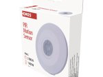Judesio jutiklis EMOS G1150, IP20, 360 laispsnių, 6 m, 2000 W, 230 V, 10 s - 15 min., PIR jutiklis, jautrumas <3Lux, baltos spalvos, 115 x 25 mm