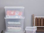 Daiktadėžė PLAST TEAM Basic Box, su dangčiu, skaidri, 42,5 x 21,3 x 33 cm, 20 l