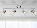 Kryptinis šviestuvas GLOBO Xara I, E14, 4 x 40W, 230V, chromas, 600 x 150 mm, 54802-4