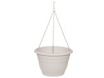 Plastikinis lauko vazonas 4Living, pakabinamas, baltos sp., 28 x 28 x 18 cm.