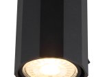 Kryptinis šviestuvas GLOBO James, GU10, 1 x 25W, 230V, matinis juodas metalas, 70 x 140 x 145 mm
