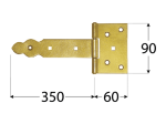 Lankstas DOMAX, ZBO 350 350x60x90x2,5 mm, 8123