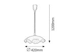 Pakabinamas šviestuvas RABALUX Smerlato 4675, E27 1 x MAX 60W, skersmuo 420 mm, atstumas nuo lubų MAX 1200 mm, IP20, baltos sp.