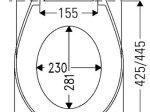 Klozeto dangtis CEDO Copa, termoplastas, baltas, 69F101B2402Y