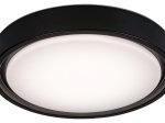 Lubinis LED šviestuvas RABALUX Foster, 28W, 230V, 2700-5000K, RGB keičia spalvas, 1300 lm, IP20, su pultu, dimer., metalinis, juodos sp., 360x78x360 mm, 3283