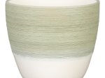 Kambarinis keraminis vazonas SCHEURICH Matcha Cream (950/19), žalsvos sp., vazono skersmuo 19 cm.