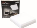 LED šviestuvas TOPE Tora, 24W, 3000K, 1685 lm, IP40, virštinkinis, kvadratinis, baltos sp., matmenys 220 x 220 x 55 mm, 6004000054
