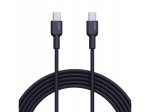 Įkrovimo laidas AUKEY, USB-C į USB-C, pintas kabelis, ilgis 1m, 60W/480Mbps, juodos sp., EU001-LLTSN1039889