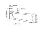 Laikiklis RIDDER Tim A0130101, atlenkiamas, 55 cm