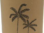 Kambarinis keraminis vazonas Palmės, rudos sp., 16,5 x 16,5 x 15 cm.