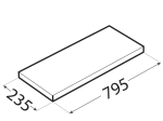 Lentyna VELANO, FS 80/24 C 79,5x23,5 cm, juodos spalvos, DMX 65122