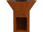 Lauko kepsninė BARBECOOK Nestor Original, 92x82x101 cm, su malkų dėtuve, nerūdijančio plieno paviršiumi, bronzinės spalvos