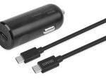 Automobilinis įkroviklis DELTACO USBC-CAR125, 1x USB-C 20W, komplekte kartu su 1m USB-C laidu