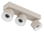 Kryptinis šviestuvas GLOBO Rae, LED, 3 x 6W, 480lm, 3000K, pilkos sp., 330x72x120 mm
