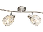 Kryptinis šviestuvas GLOBO Kris, E14, 4 x 40W, 230V, chromas, skaidraus stiklo kristalas, 700 x 180 x 315 mm, 54356-4