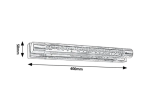 Sieninis veidrodžių ir paveikslų šviestuvas RABALUX Abbey, LED, 2 x 5W, 230V 50Hz, 3000K, 900 lm, IP44, metalinis, chromo sp., 400 x 50 x 50 mm, 5787