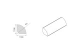 PVC kampinis apdailos profilis CEZAR Nr. 107, spl. riešutas, 13x13x2500 mm, 660177