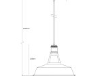 Pakabinamas šviestuvas G.LUX Gt-310-D31-1S-Bl Loft-7, 1 x E27, 310 mm skersmens gaubtas, juodos/žalvario sp.