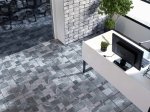 Akmens masės plytelės GOLDEN TILE Stone Brick Grey, 30 x 30 cm, 1,350 m2/dėž., matinės, glazūruotos, spl. pilka
