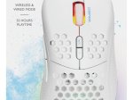 Belaidė žaidimų pelė DELTACO GAMING GAM-120-W, 70g svorio, RGB, SPCP6651, 400-6400 DPI, 1000 Hz, baltos sp.