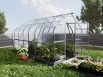 Šiltnamis KLASIKA Standart, 10 m2, su pamatu ir 4 mm polikarbonatinė danga, 2,5 x 4 m, lašo formos