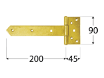 Lankstas DOMAX, ZB 200 200x45x90x3,0 mm, 8102