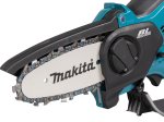 Akumuliatorinis genėjimo pjūklas MAKITA UC100DWA, 12 V, pjov. juostos ilgis 10 cm, bešepetėlis variklis,  komplekte 2,0 Ah akumuliatorius ir pakrovėjas