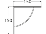 Lentynos laikiklis VELANO, WPR 150 SZ 150x150 mm, DMX 5252